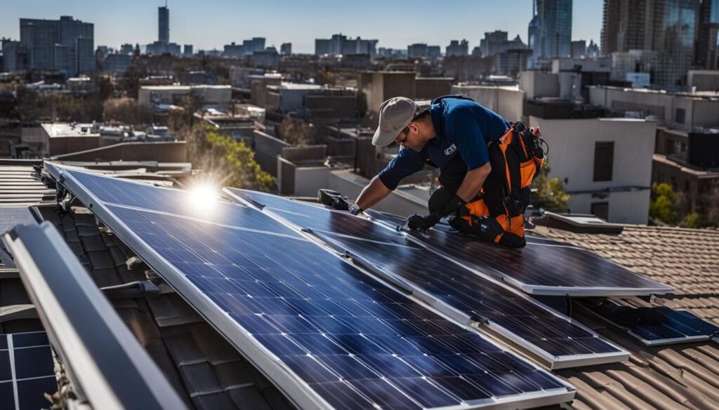 Solar power installation